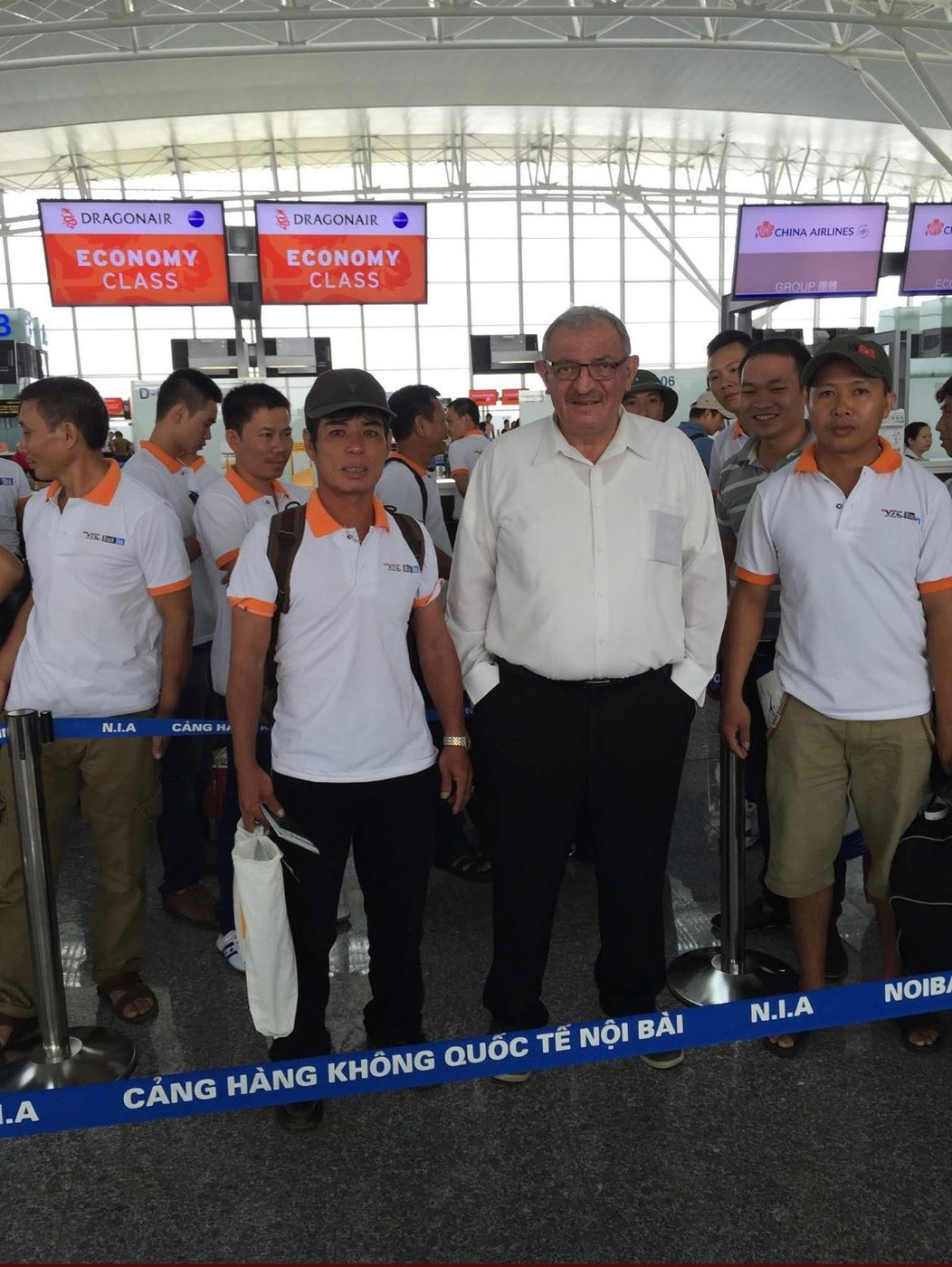 Managed send-off at the airport