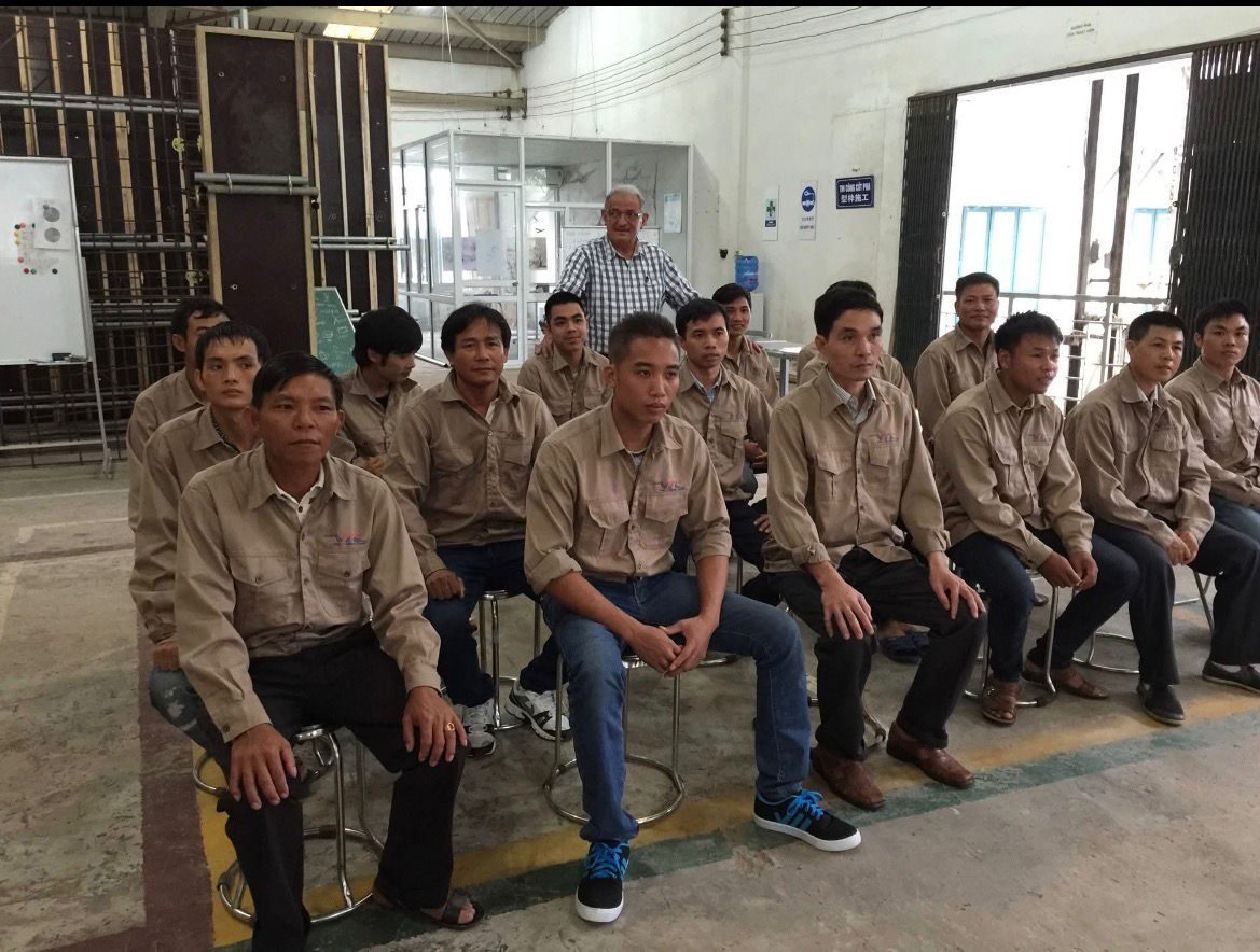 Pre-departure orientation in the formwork workshop