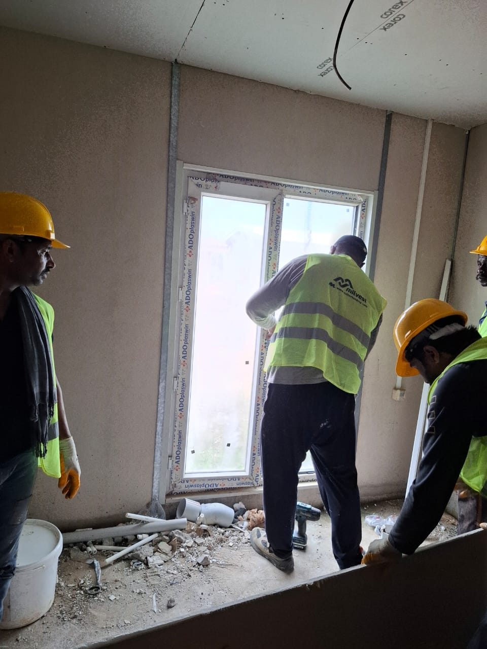 uPVC window installation crew