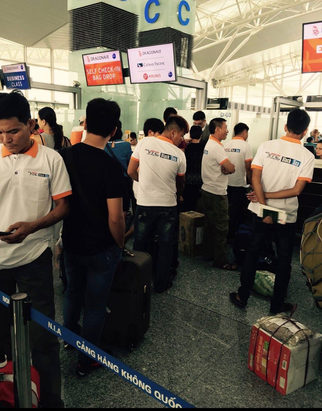 Crews checking in for overseas deployment