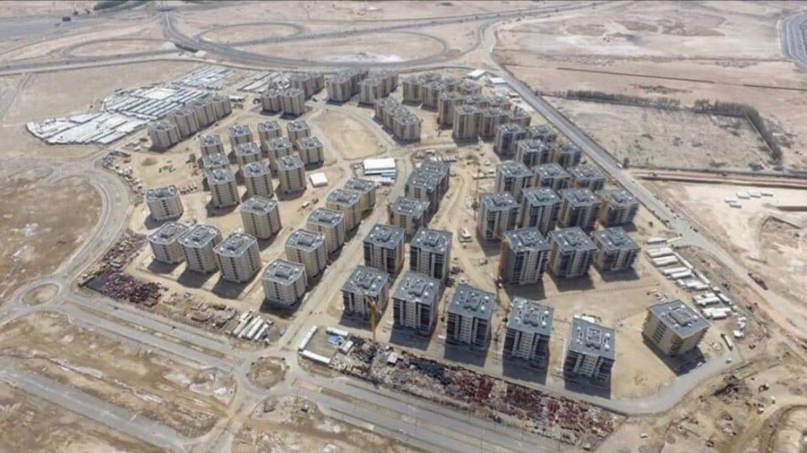 Aerial view of a large housing complex built with Black Sea overseas manpower