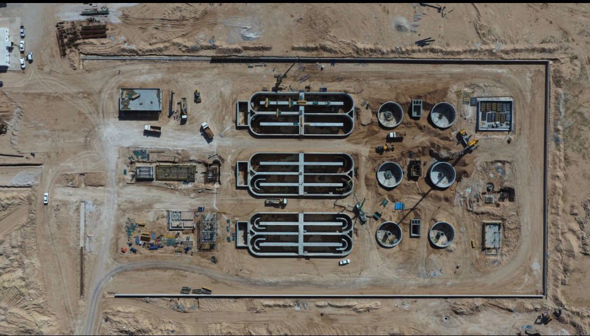 Water-treatment and infrastructure construction project